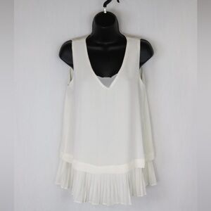 BANANA REPUBLIC Drop Waist Pleated Sleeveless Top Blouse